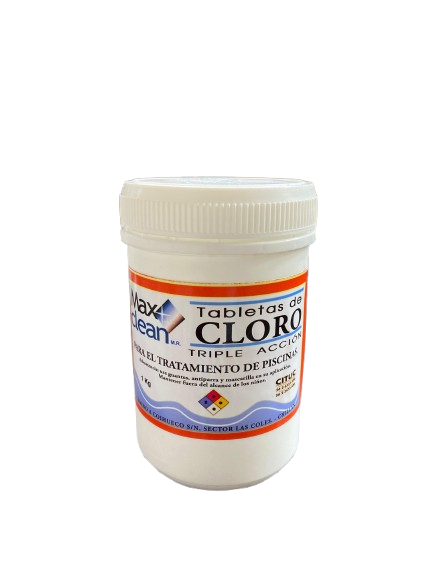 Cloro en tabletas 1 kg. MaxClean