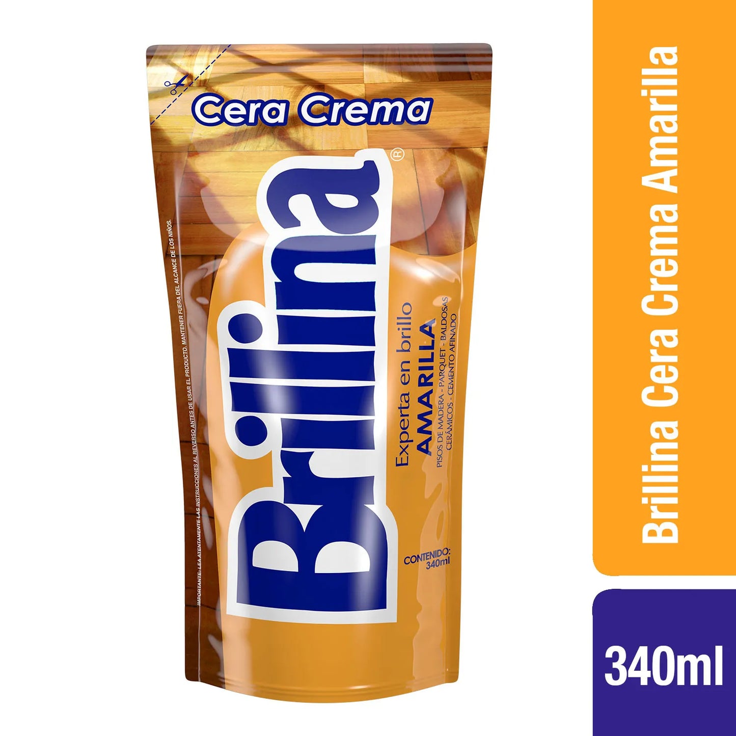 Cera crema brillina amarilla 340 ml. Virginia