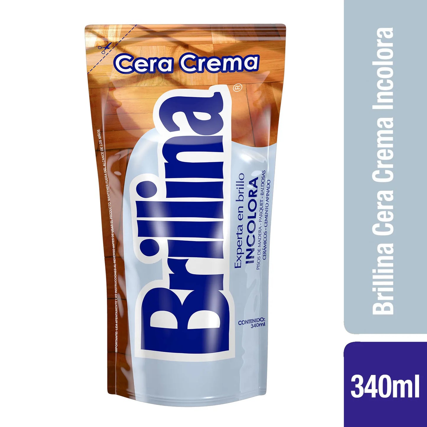 Cera crema brillina incolora 340 ml. Virginia