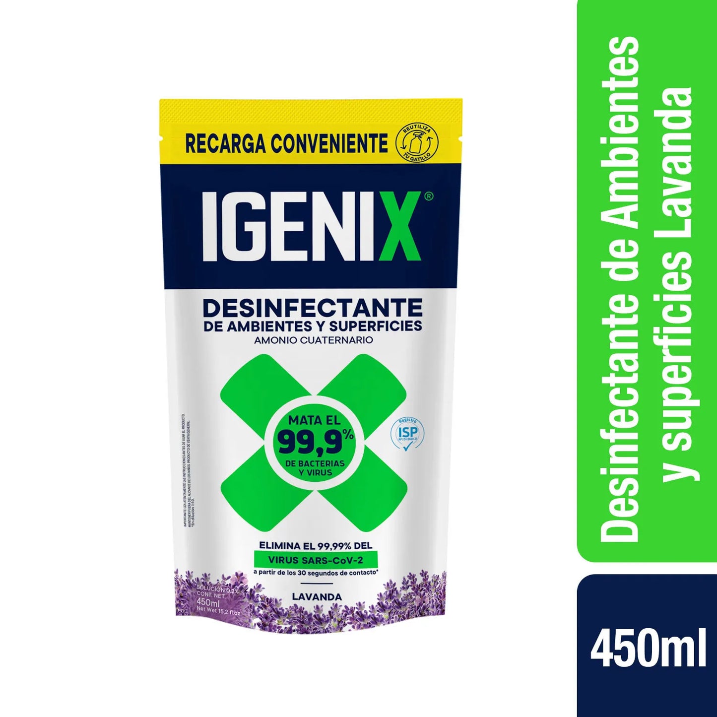 Desinfectante recarga doypack 450 ml. Igenix