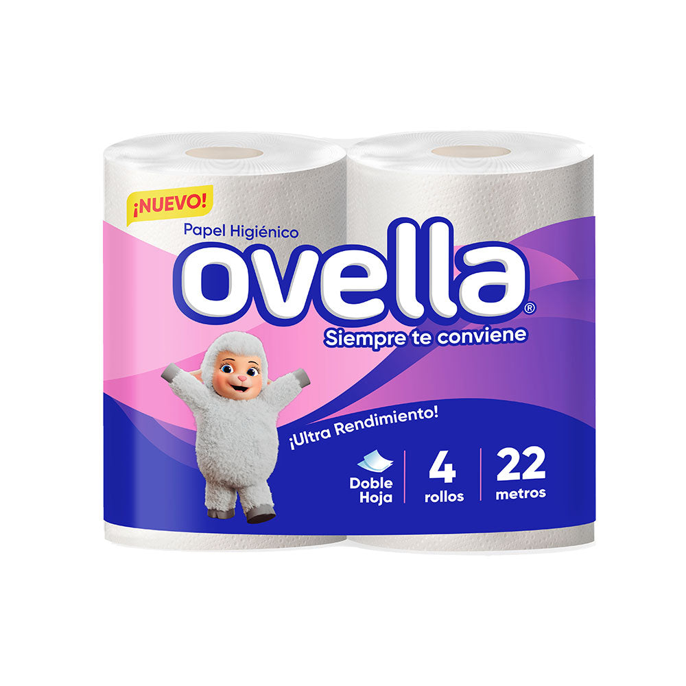 Higiénico doble hoja 4x22 mts. OVELLA