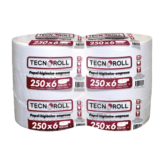 Higiénico jumbo doble hoja 6x250 mts. TECNOROLL