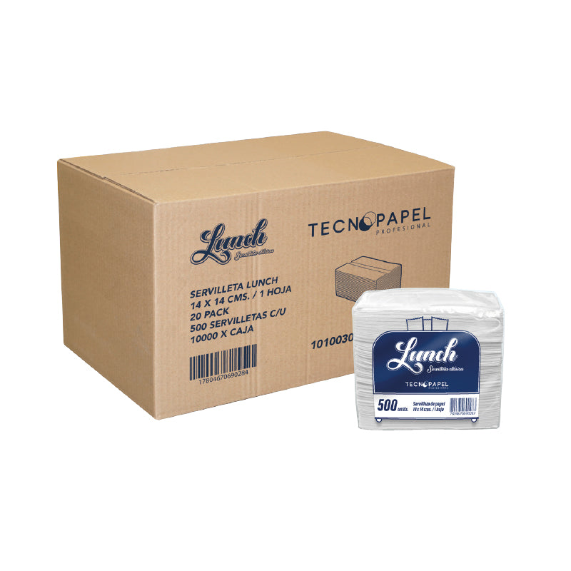 Servilleta lunch 20x500 Unds. TECNOPAPEL