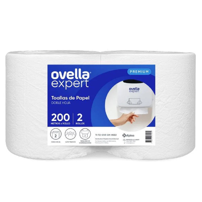 Toalla doble hoja 2x200 mts. OVELLA