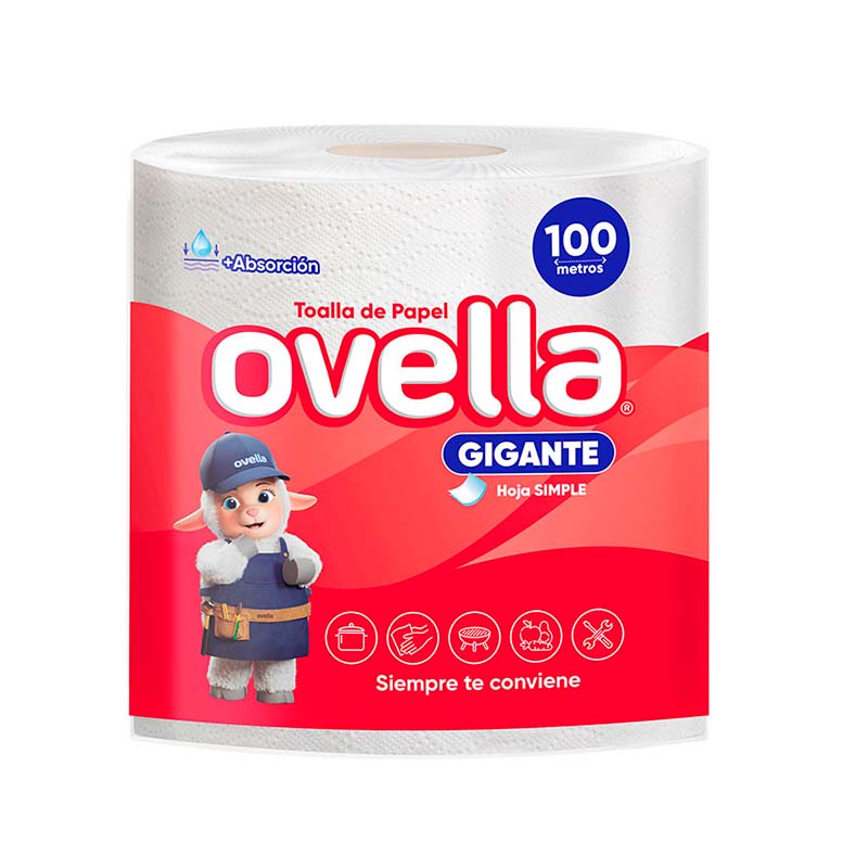 Toalla hoja simple 100 mts. OVELLA