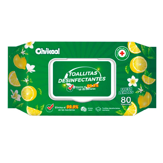 Toallas húmedas desinfectantes x80 Unds. CHIKOOL